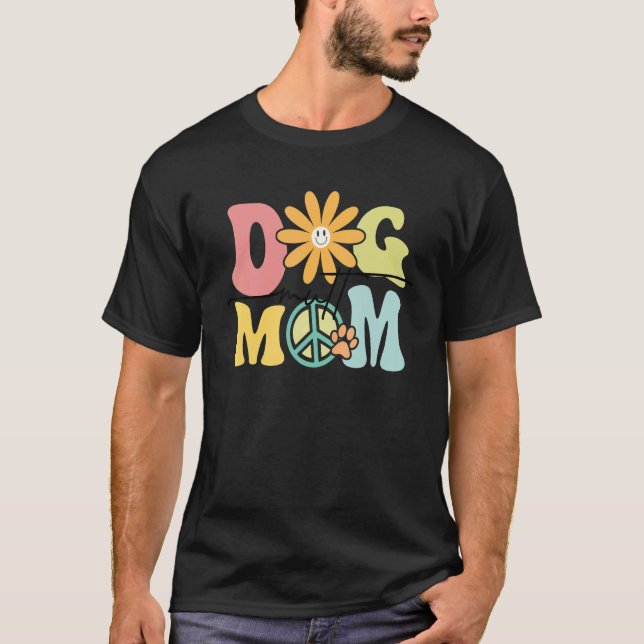 Camiseta Mutt Groovy Dog Mom Women Pet (Anverso)