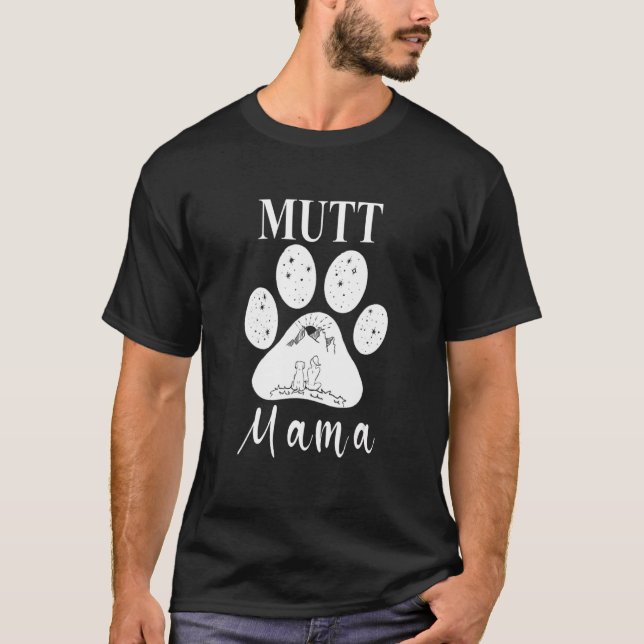 Camiseta Mutt Mama Dog Paw Mom 1 (Anverso)