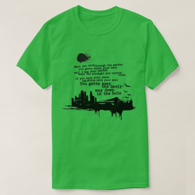Camiseta Muy Abajo En El Agujero La Manga Oscura Del Béisbo (Diseño del anverso)