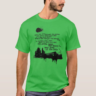 Camiseta Muy Abajo En El Agujero La Manga Oscura Del Béisbo