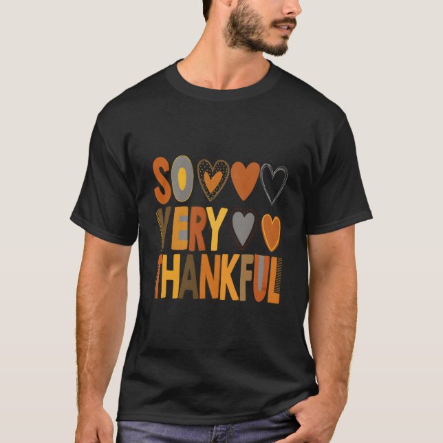 Camiseta Muy Agradecida Caída Vibes Otoño Heart Thanksgiv (Anverso)
