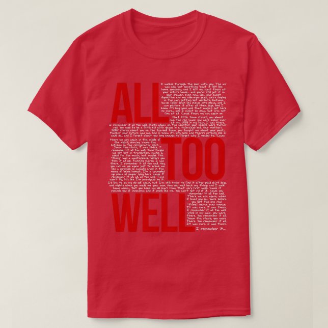 Camiseta Muy bien (todas las letras) en negro (Diseño del anverso)