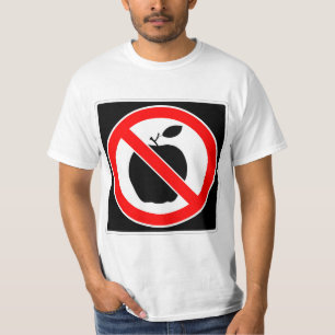 Camiseta Muy Divertida con Letrero de NO MANZANA