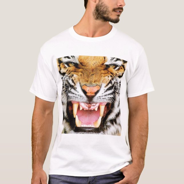 Camiseta muy enojada del tigre de Bengala (Anverso)