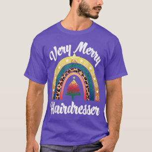 Camiseta Muy Feliz peluquero Rainbow Funny Women Profesora