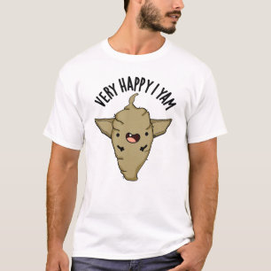 Camiseta Muy Feliz Soy Ñame Chistoso Chiste de Verdura 