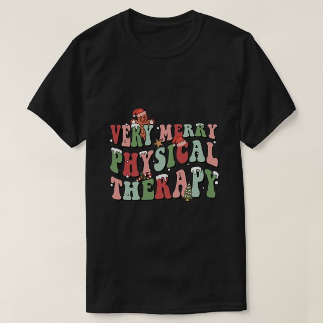 Camiseta Muy Feliz Terapia Física Navidades Físicos (Diseño del anverso)