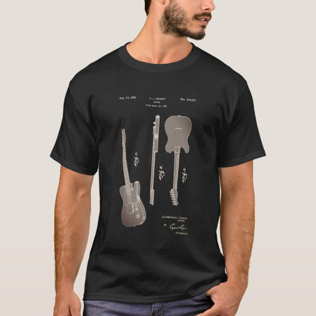 Camiseta Muy Guay Electric Guitar Patent T-Shirt (Anverso)