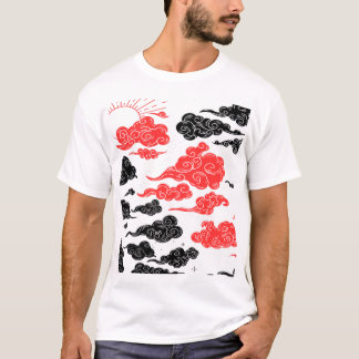 Camiseta Muy hermosas nubes, los rayos del sol brillan