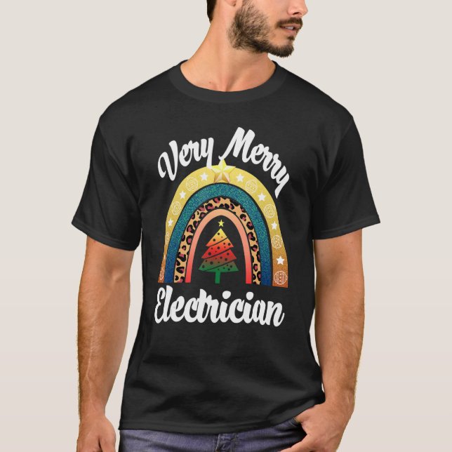Camiseta Muy Merry Electrician Rainbow Women Profession L (Anverso)