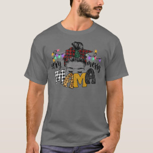 Camiseta Muy merry Mama Navidades Rayo Leopardo Ligero