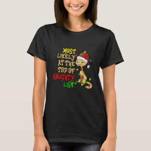Camiseta Muy Probablemente Encabeza la Lista de Traviesos G