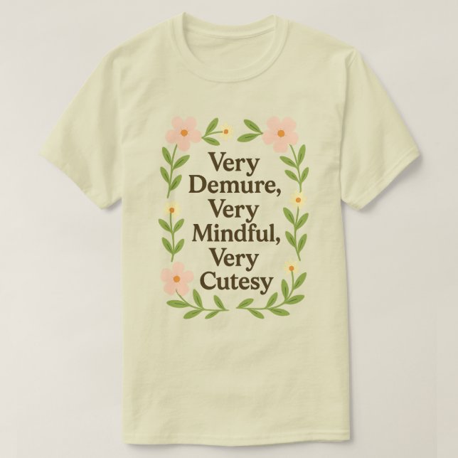 Camiseta muy recatada, muy consciente, muy mona (Diseño del anverso)
