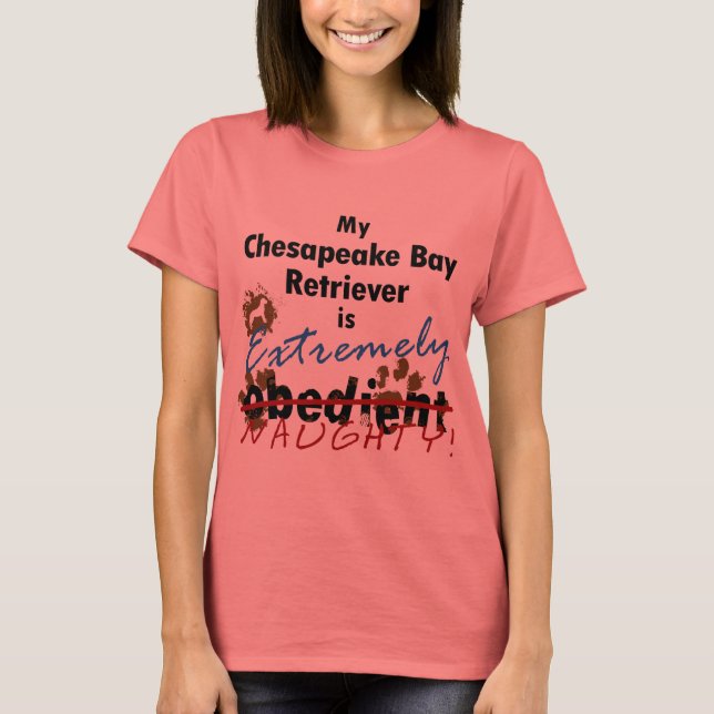 Camiseta Muy traviesa recuperación de la bahía de Chesapeak (Anverso)