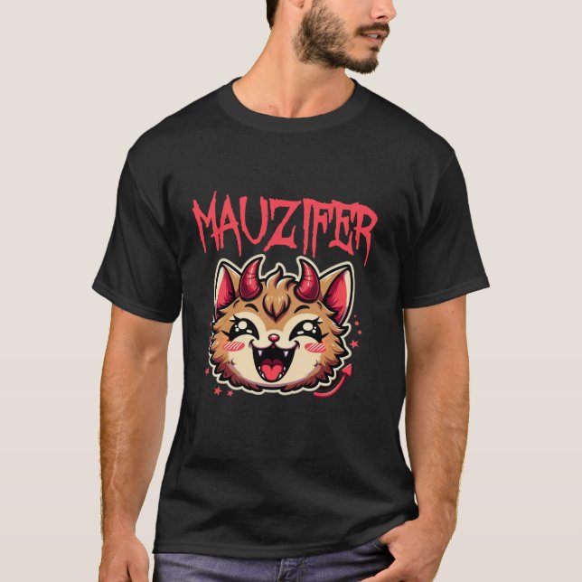 Camiseta Muzifer Cat Kitten Lucifer Devil Little Devil Luci (Anverso)