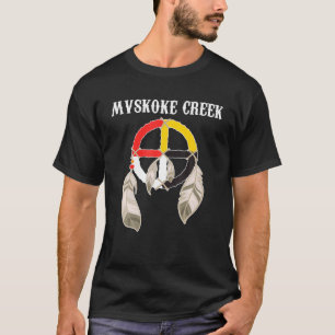 Camiseta Mvskoke Creek Muskogee Medicina Americana Nativa W