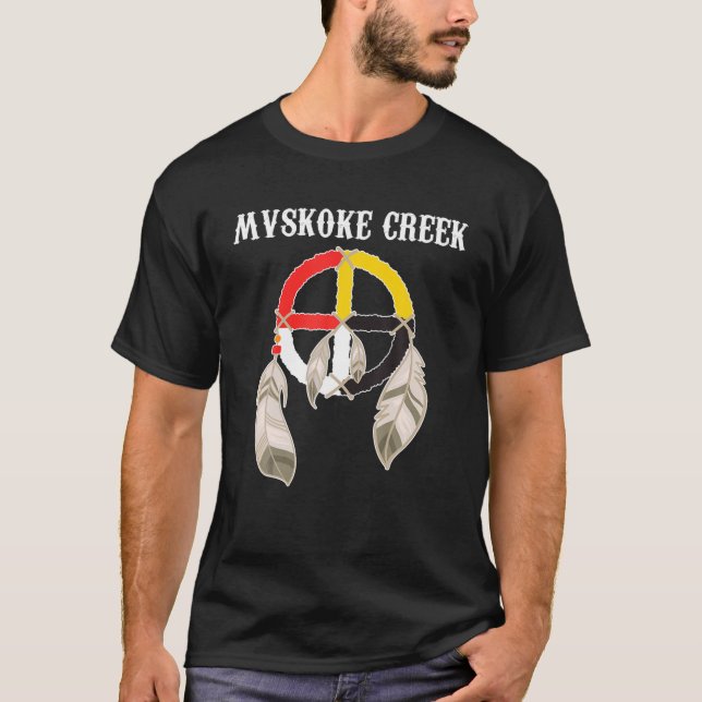 Camiseta Mvskoke Creek Muskogee Native American Medicine Wh (Anverso)