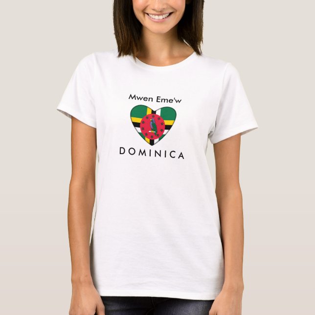 Camiseta Mwen Eme'w, D O M I N I C A (Anverso)