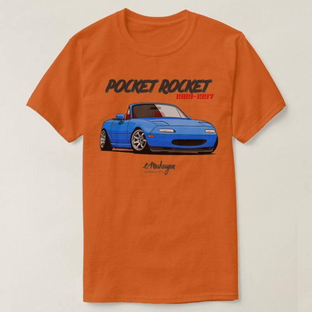 Camiseta MX5 azul miata (Diseño del anverso)