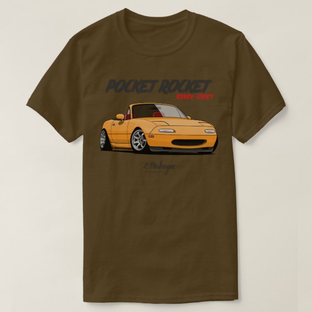 Camiseta MX5 Miata amarillo (Diseño del anverso)