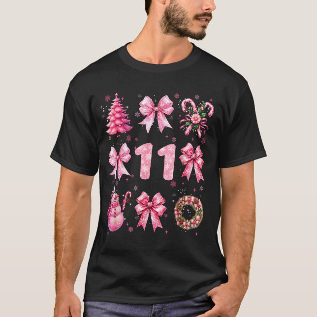 Camiseta My 11th Birthday Nk Santa Coquette Snowman 11 Year (Anverso)