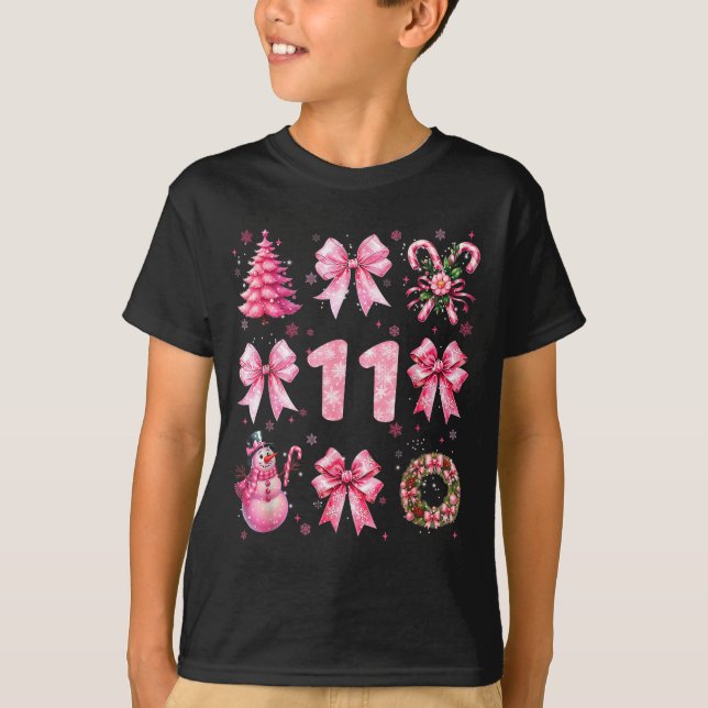 Camiseta My 11th Birthday Nk Santa Coquette Snowman 11 Year (Anverso)