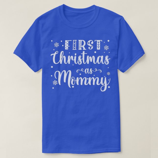 Camiseta My 1st First Christmas As Mommy New Parents Christ (Diseño del anverso)