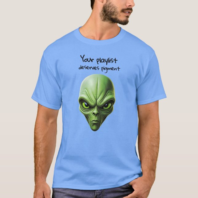 Camiseta "My alien and My playlist" music vibes design (Anverso)