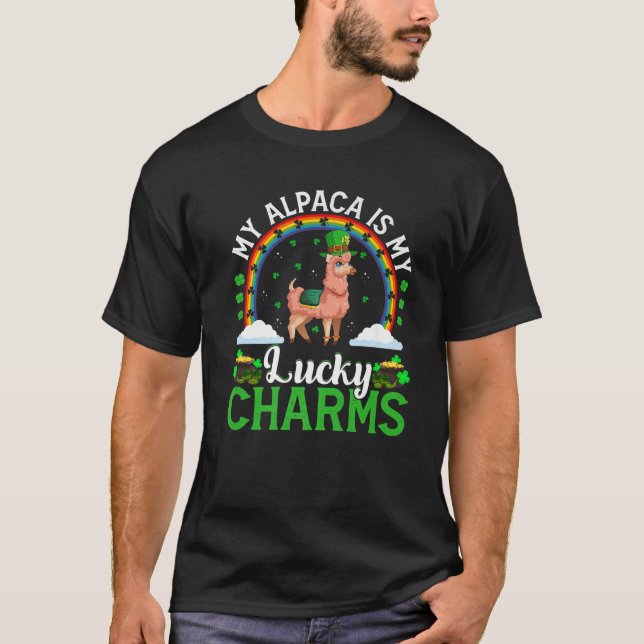 Camiseta My Alpaca is My Lucky Charms Funny Alpaca St. Patr (Anverso)