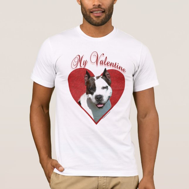 Camiseta My AmStaff Valentine (Anverso)