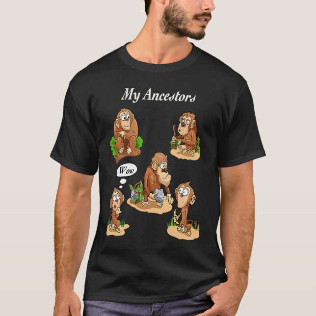 Camiseta My Ancestors monkey graphic (Anverso)