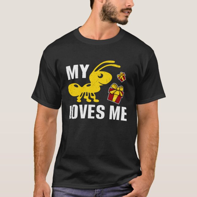 Camiseta My Ant Loves Me  Family Aunt & Nephew Niece Puns (Anverso)