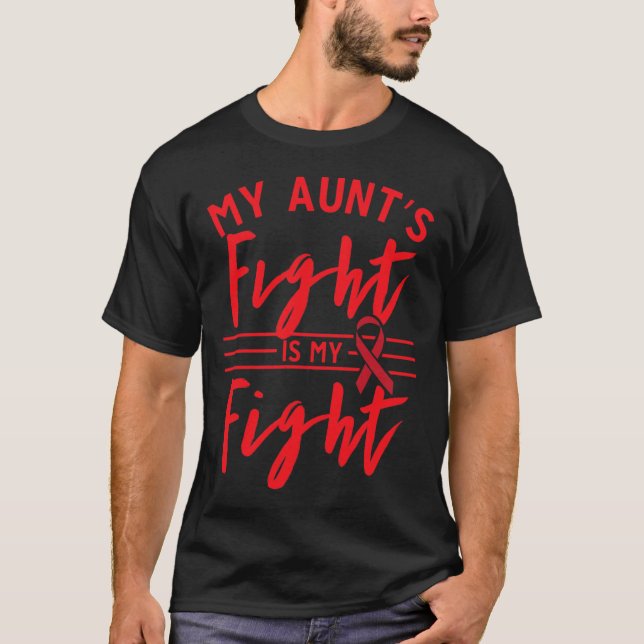 Camiseta My Aunt's Fight Is My Fight Blood Cancer Awareness (Anverso)