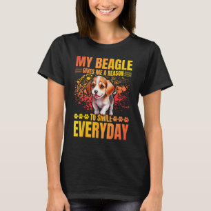 Camiseta My Beagle me da una razón para sonreír cada día de