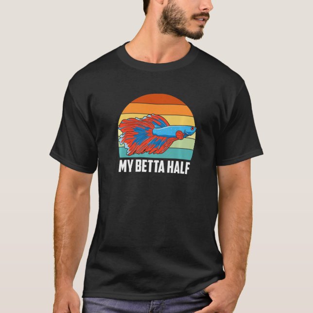 Camiseta My Betta Half Betta Acuario De Peces Aqua (Anverso)