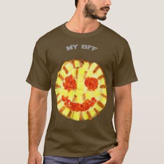 Camiseta My Bff Smiling Pizza Yummy Funny Food Humor 2402