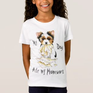 Camiseta My Biewer Terrier Ate My Homework T-Shirt