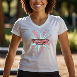 Camiseta My Brain is 90% Song Lyrics – Funny Retro Pop Art