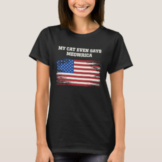 Camiseta My Cat Even Says Meowrica American Independence US