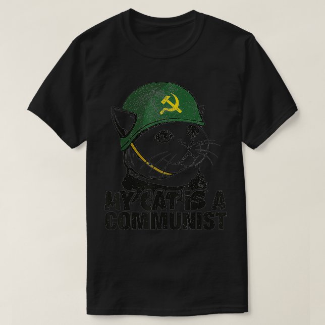 Camiseta My Cat Is A Communist  (Diseño del anverso)