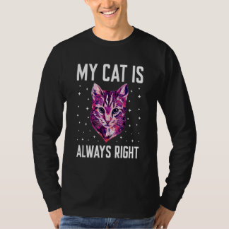 Camiseta My Cat Is Always Right Cat Sarcastic Kitten Sarcas