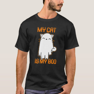 Camiseta My Cat Is My Boo Halloween Cat 4