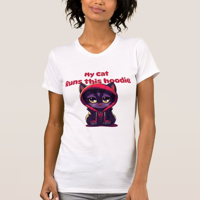 Camiseta My cat runs this hoodie (Anverso)