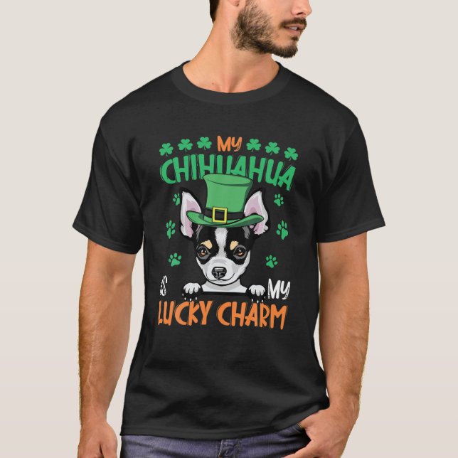 Camiseta My Chihuahua es mi encanto irlandés St Patricks D (Anverso)