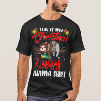 Camiseta My Christmas Lazy Pajama  Santa Sloth Animal Lover