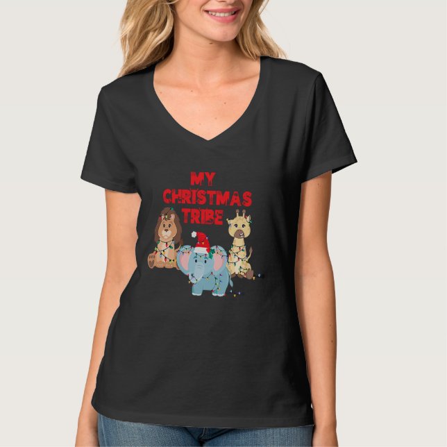 Camiseta My Christmas Tribe Holiday Animals (Anverso)