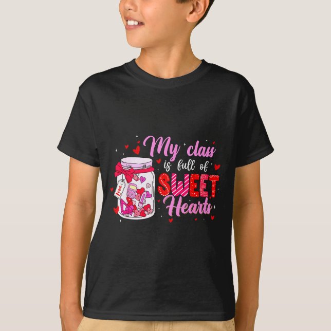 Camiseta My Cl Is Full Of Sweethearts For Teacher Women Val (Anverso)