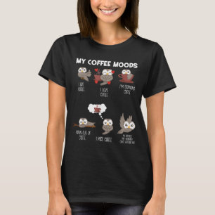 Camiseta My Coffee Moods Owl para los amantes de la lechuza
