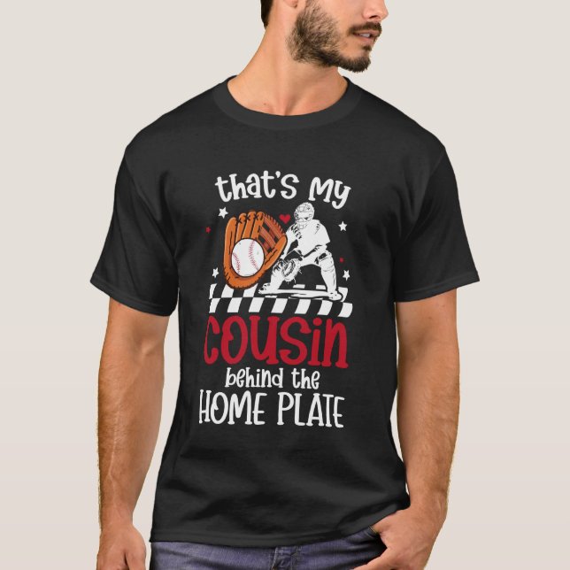 Camiseta My Cousin Baseball Catcher Cousin of A Baseball Ca (Anverso)