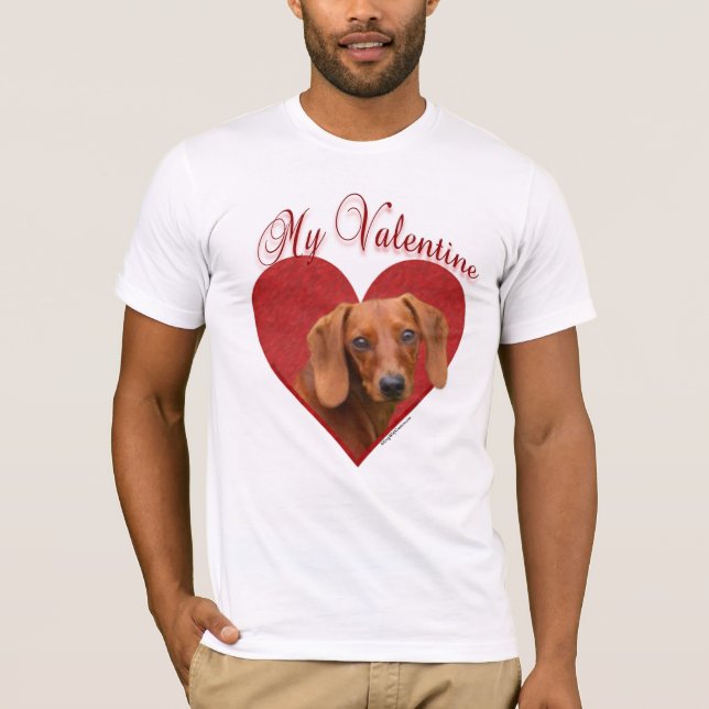 Camiseta My Dachshund Valentine (Anverso)
